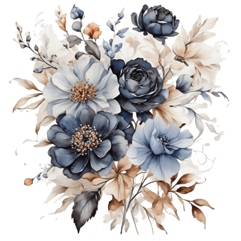 AI generated Premium quality Watercolor Floral Flower Bouquet Design png