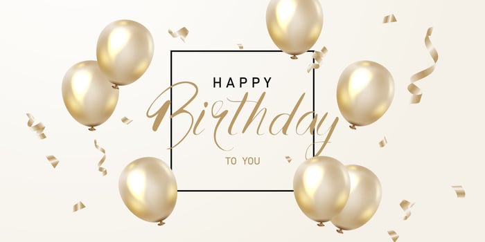 Celebrate your birthday background with beautiful balloons vector illustration.