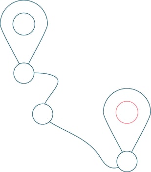 Tracking Creative Icon Design vector
