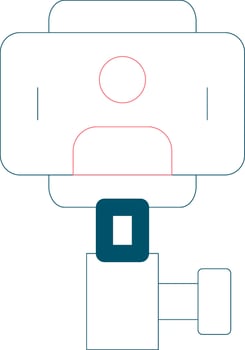 Selfie Stick Creative Icon Design vector