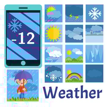 Weather Icon Set Illustrator Artwork vector