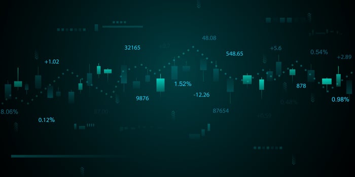 business vector illustration design Stock market charts or Forex trading charts for business and finance ideas.