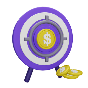Investment Target Banking Icon 3D png