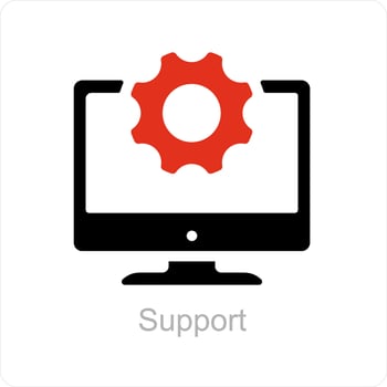 support and service icon concept vector