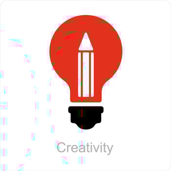 Creativity and innovation icon concept vector