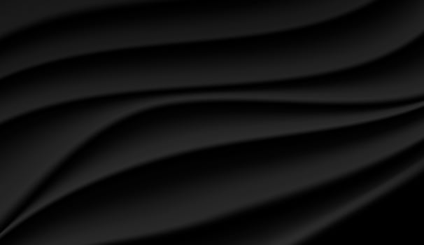 Black abstract background with flowing patterns, dark tones, vector illustration.