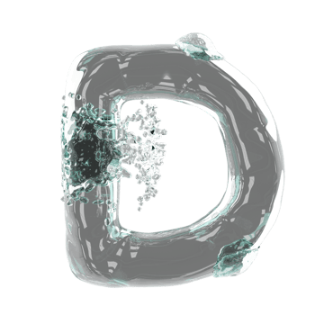 letter logo design water alphabet isolated. 3d illustration render png