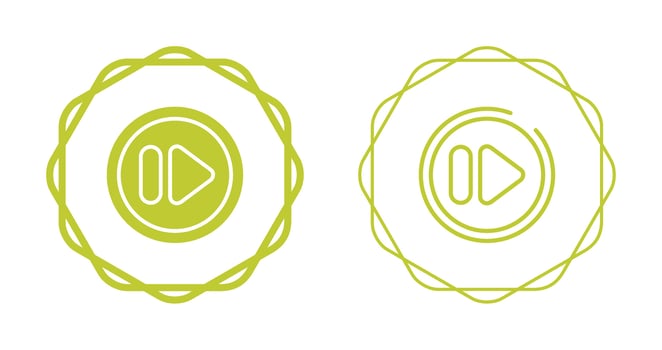Fast Forward Button Vector Icon