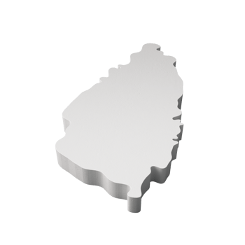 Saint Lucia 3D map Geography Cartography and topology map 3D illustration png