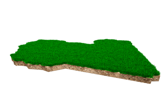 Libya Map soil land geology cross section with green grass and Rock ground texture 3d illustration png