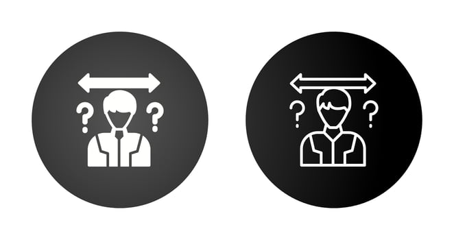 Uncertainty Vector Icon