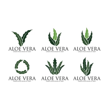 vector logo illustration aloevera