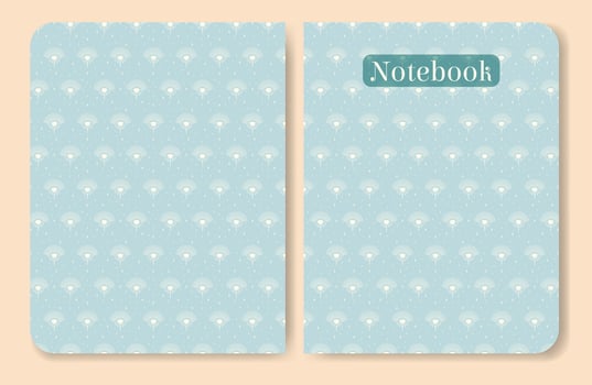 Notebook with mystic future eye pattern. Cover page design aesthetic esoteric artwork vector