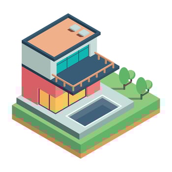 Houses Buildings Icon vector