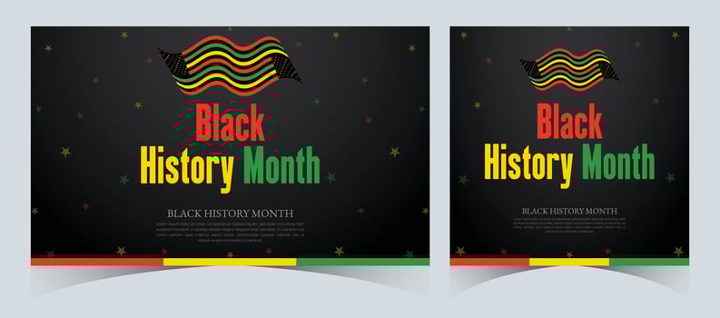 Set of Black History Month celebrated. February national black history month African American vector illustration Template for background, banner, card, poster with text inscription