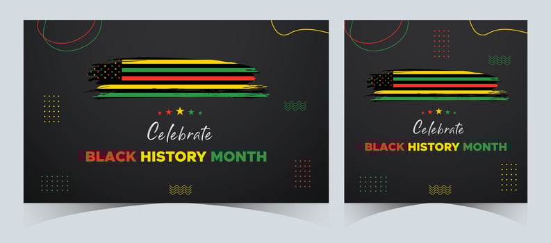 Set of Black History Month celebrated. February national black history month African American vector illustration Template for background, banner, card, poster with text inscription