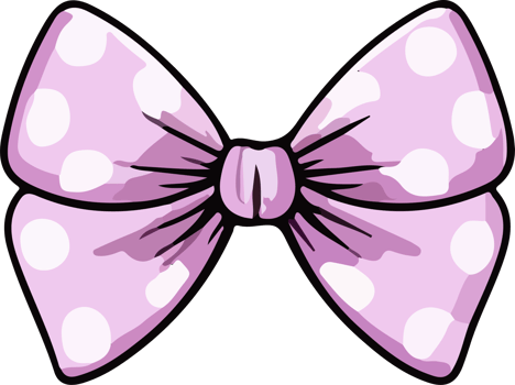 AI generated gift bow design illustration isolated on transparent background png