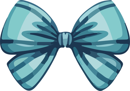 AI generated gift bow design illustration isolated on transparent background png