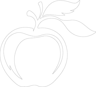 nectarine outline silhouette vector