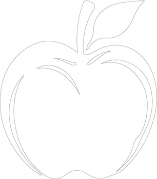 apple  outline silhouette vector