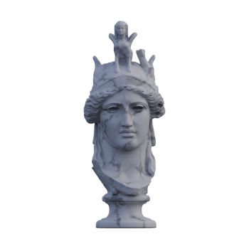 Athena  statue, 3d renders, isolated, perfect for your design png