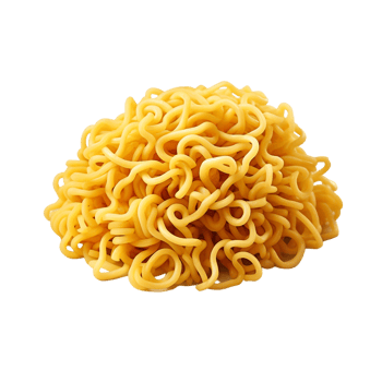 AI generated A fork and instant noodles are shown png