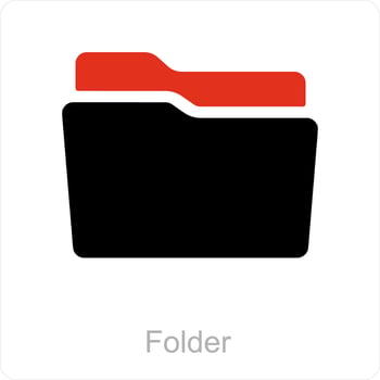 Folder and Document icon concept vector