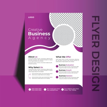 Modern business flyer design template vector