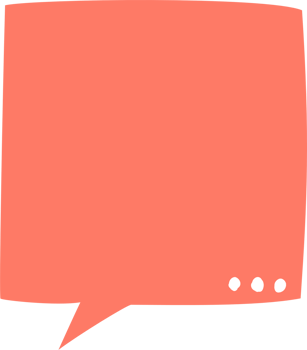 Colorful pastel orange color speech bubble balloon, icon sticker memo keyword planner text box banner, flat png transparent element design