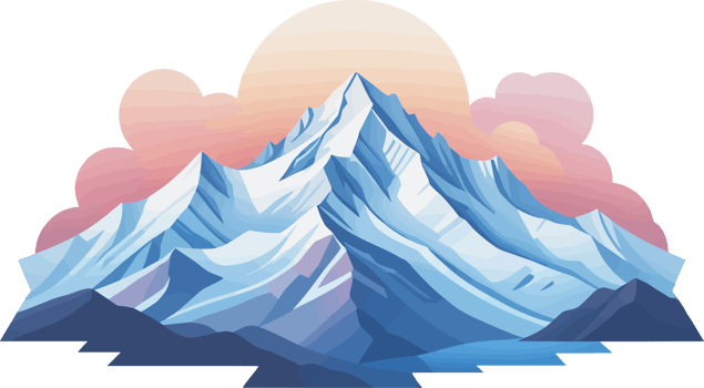 AI generated Isolated stunning mountain landscape and cloud, watercolor style Illustration on transparent background png for nature-inspired relaxation, traveling, hiking and outdoor adventure