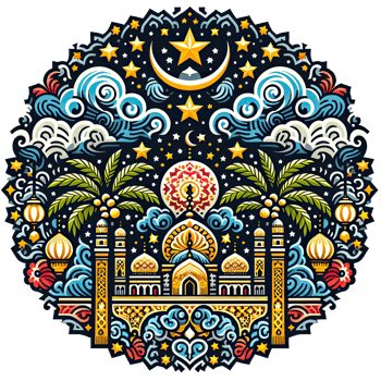 AI generated islamic symbol and logo representing the festive spirit of islamic event and celebration png