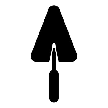 Trowel stucco trowels icon black color vector illustration image flat style