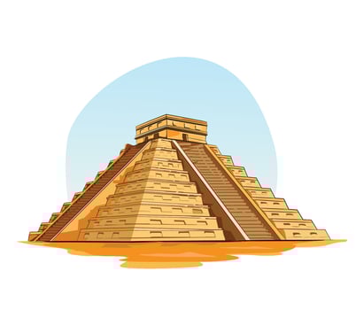 Chichen Itza Mexico Mayan City Temple vector