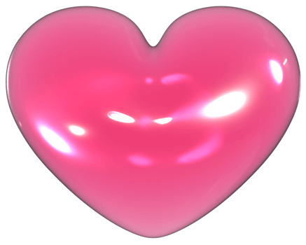 Heart Y2K 3D Sweet Jelly Illustration png