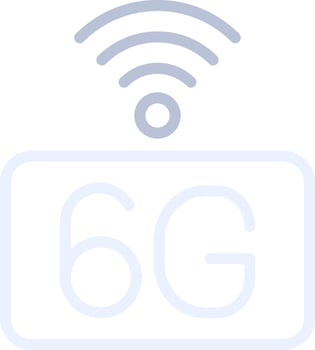 6G Network Creative Icon Design vector