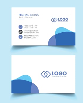 Clean and modern business card template vector