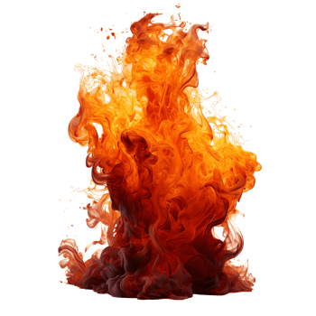 AI generated Fiery Element A Mesmerizing Blaze Illuminating the Night Wildfire Danger png