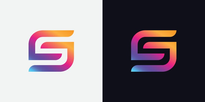 Gradient S letter modern colorful logo design vector icon