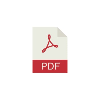 PDF file format vector icon. PDF file download symbol.