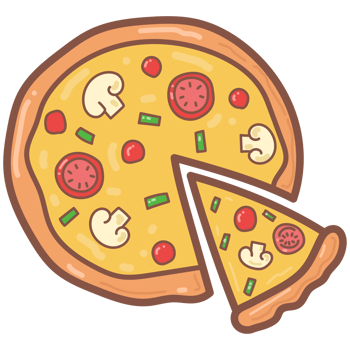 Pizza doodle cartoon png