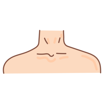 neck and shoulder doodle cartoon png