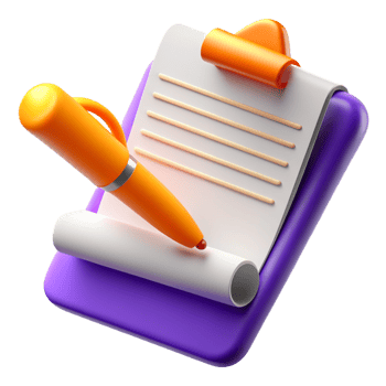 AI generated 3D Business contract png