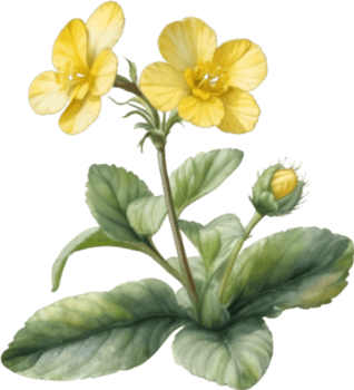 AI generated Watercolor painting of a Primrose flower. png