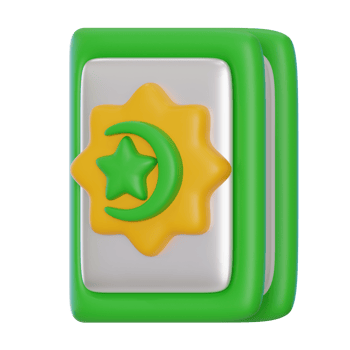 quran 3d icon illustration. 3d rendering ramadan illustration png
