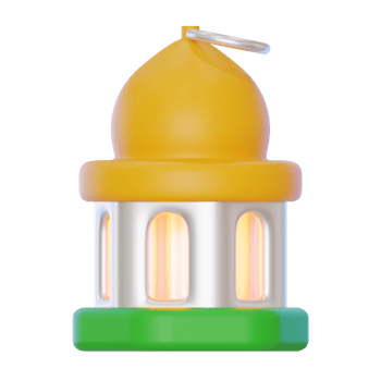 lantern 3d icon illustration. 3d rendering ramadan illustration png