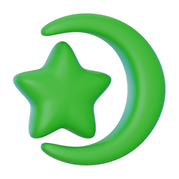 crescent moon 3d icon illustration png