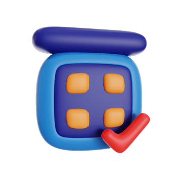 chedule 3d icon illustration. time menagement 3d rendering. png