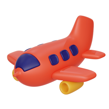 airplane 3d icon illustration png