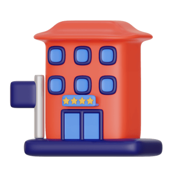 hotel 3d icon illustration png