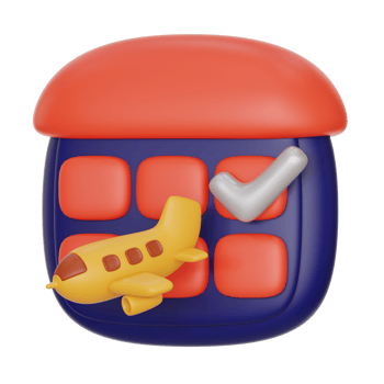 tour schedule 3d icon illustration png